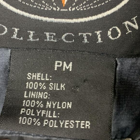 O'Kief & O'Kief Barn Jacket Womens Blue Medium Petite Quilted Silk Corduroy - Picture 5 of 9